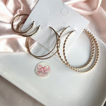 Load image into Gallery viewer, 3 pair hoop set-02
