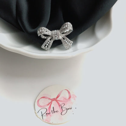 Bow pearl Ring Silver
