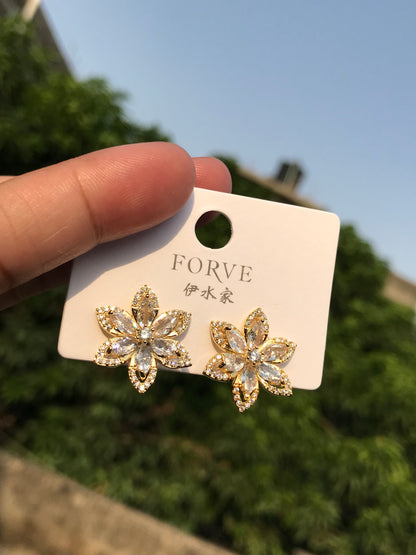 Hexa floral earring