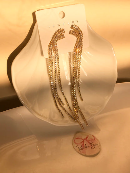 Golden Chain Long Earring-01