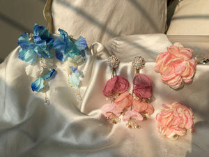 Blue Floral Earring