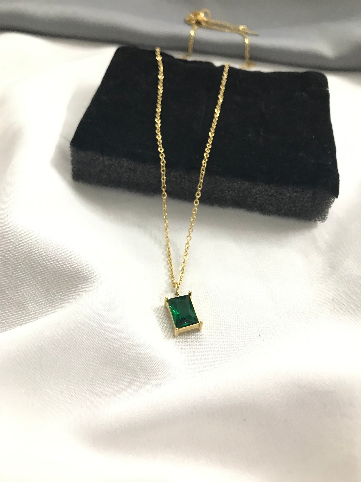 Green Square Ss Pendant