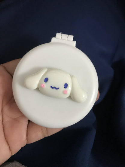 White Cinnimoral Pocket Mirror
