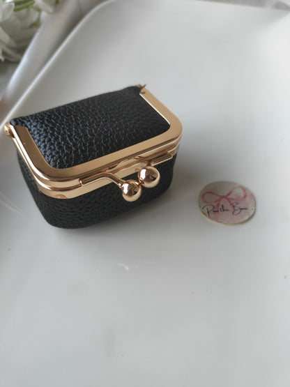 Leather Coin Purse Black