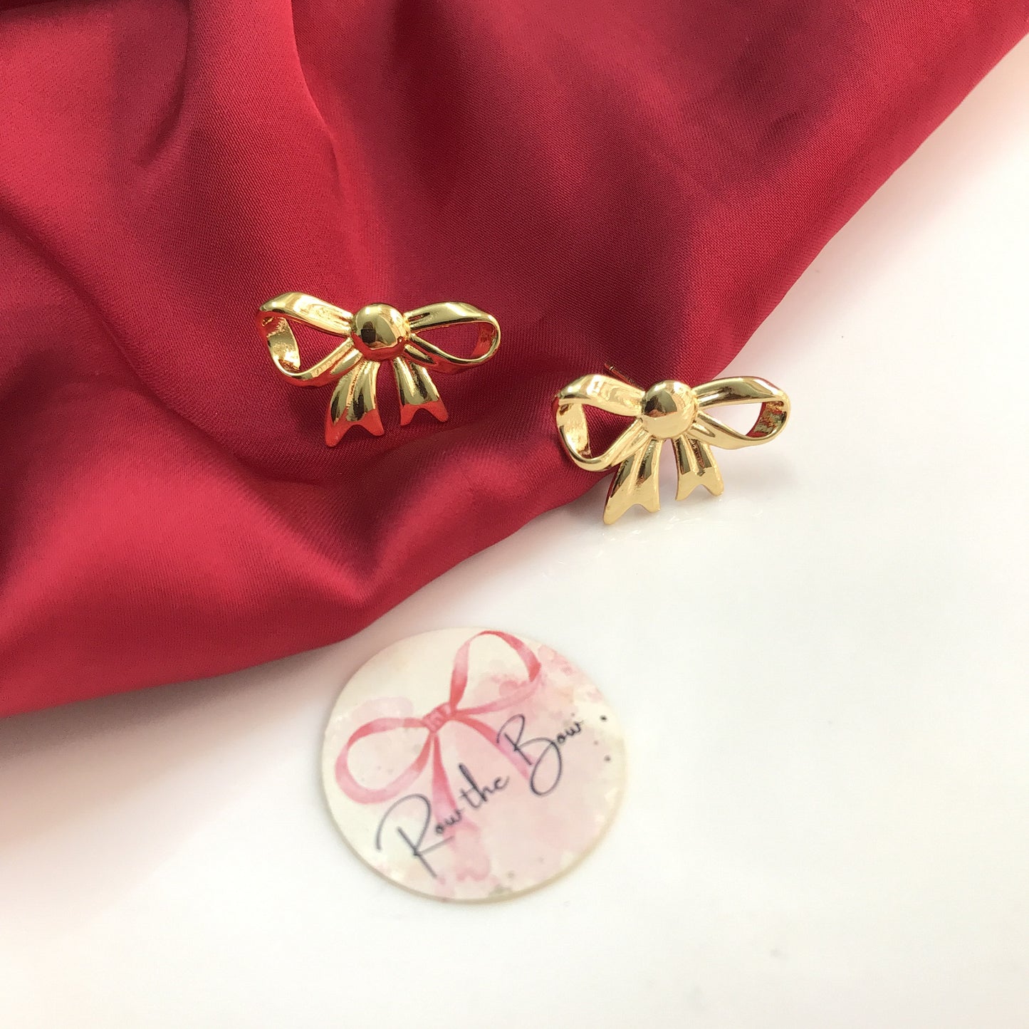 Golden Bow Metallic Earring