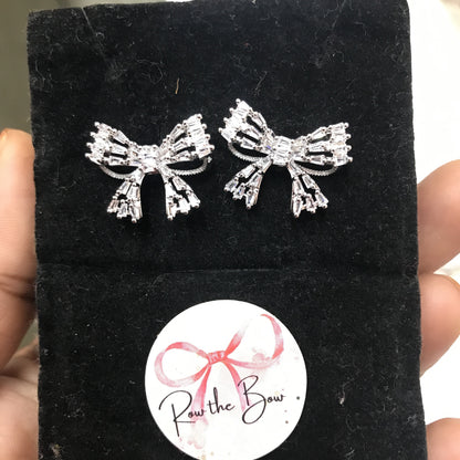 Crystal Bow Silver