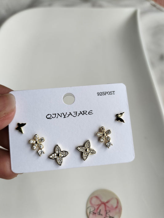 Butterfly Leaf Stud Set