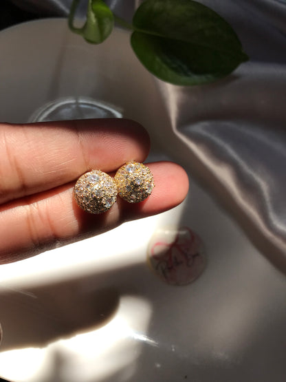 Button Earring(Golden)