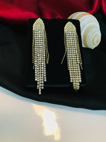 Golden Chain Long Earring