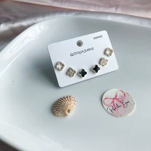 Leaf Stud Set Golden