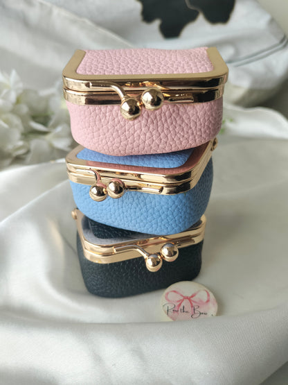 Leather Coin Purse Blue