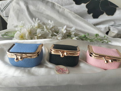 Leather Coin Purse Blue