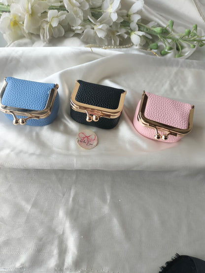 Leather Coin Purse Blue