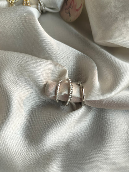 Silver Ear Cuff Set