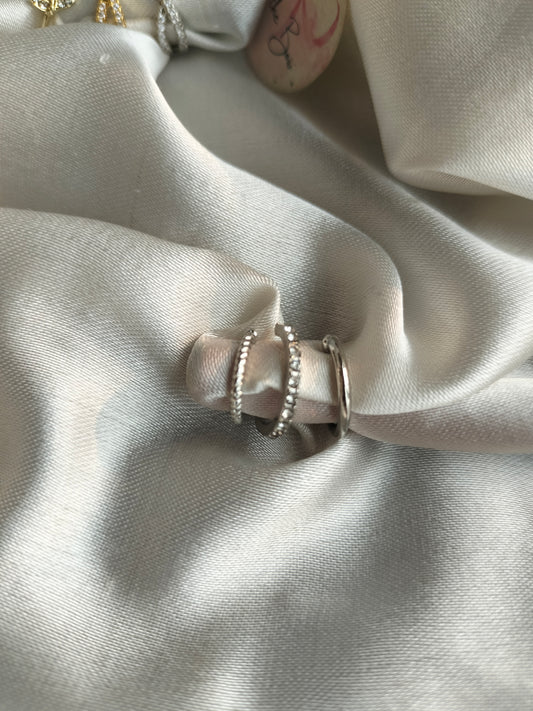 Silver Ear Cuff Set