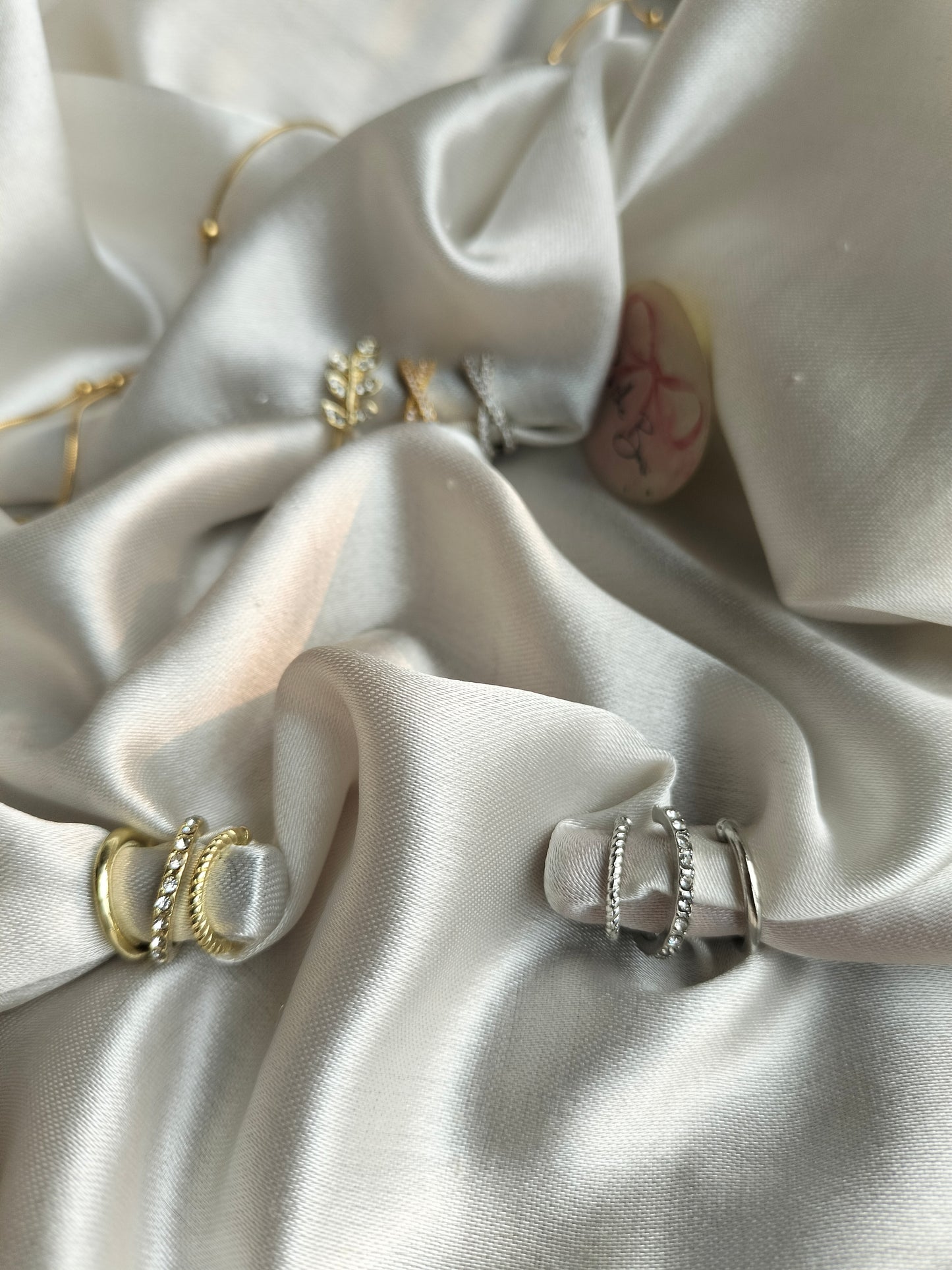 Spiral golden Ear Cuff Set