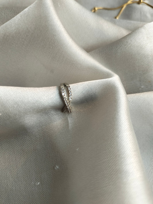 Silver Cross Ear Cuff