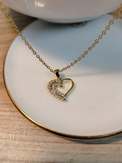 Golden Heart Ss pendant