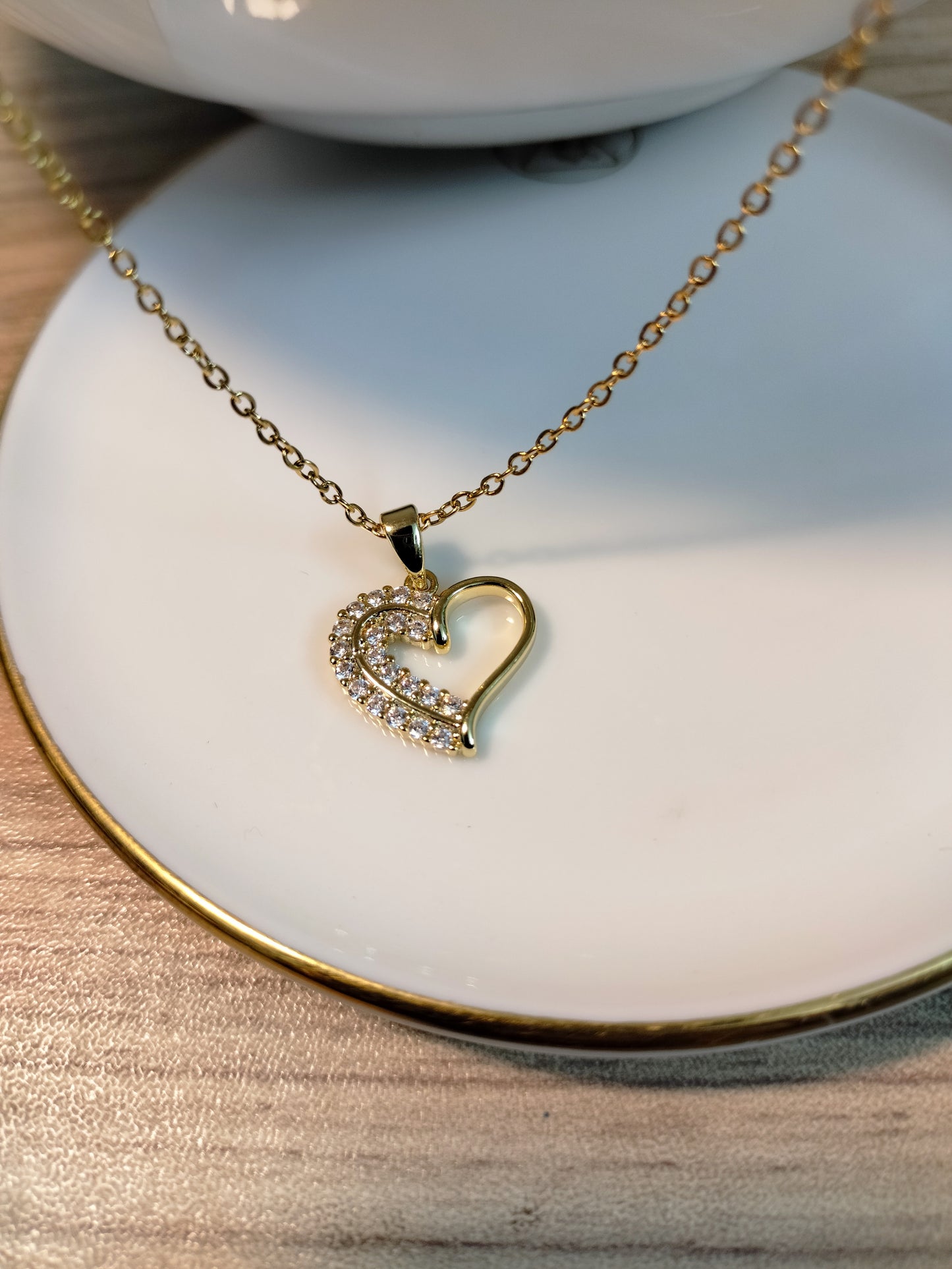 Golden Heart Ss pendant
