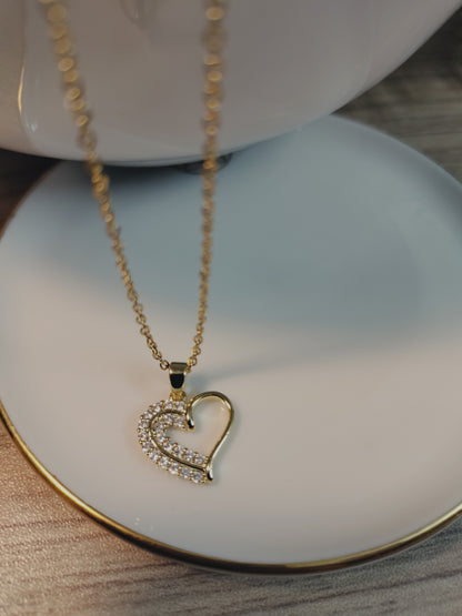Golden Heart Ss pendant