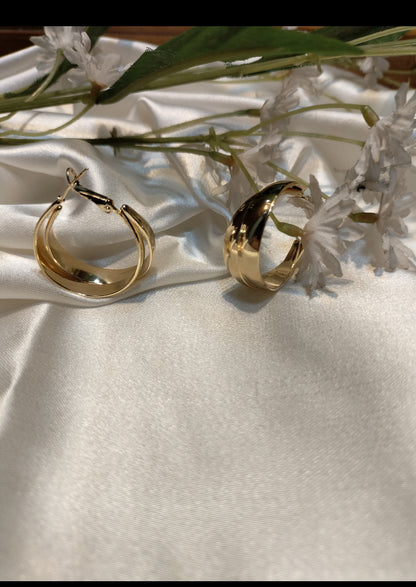 Golden vibrant Metallic hoop