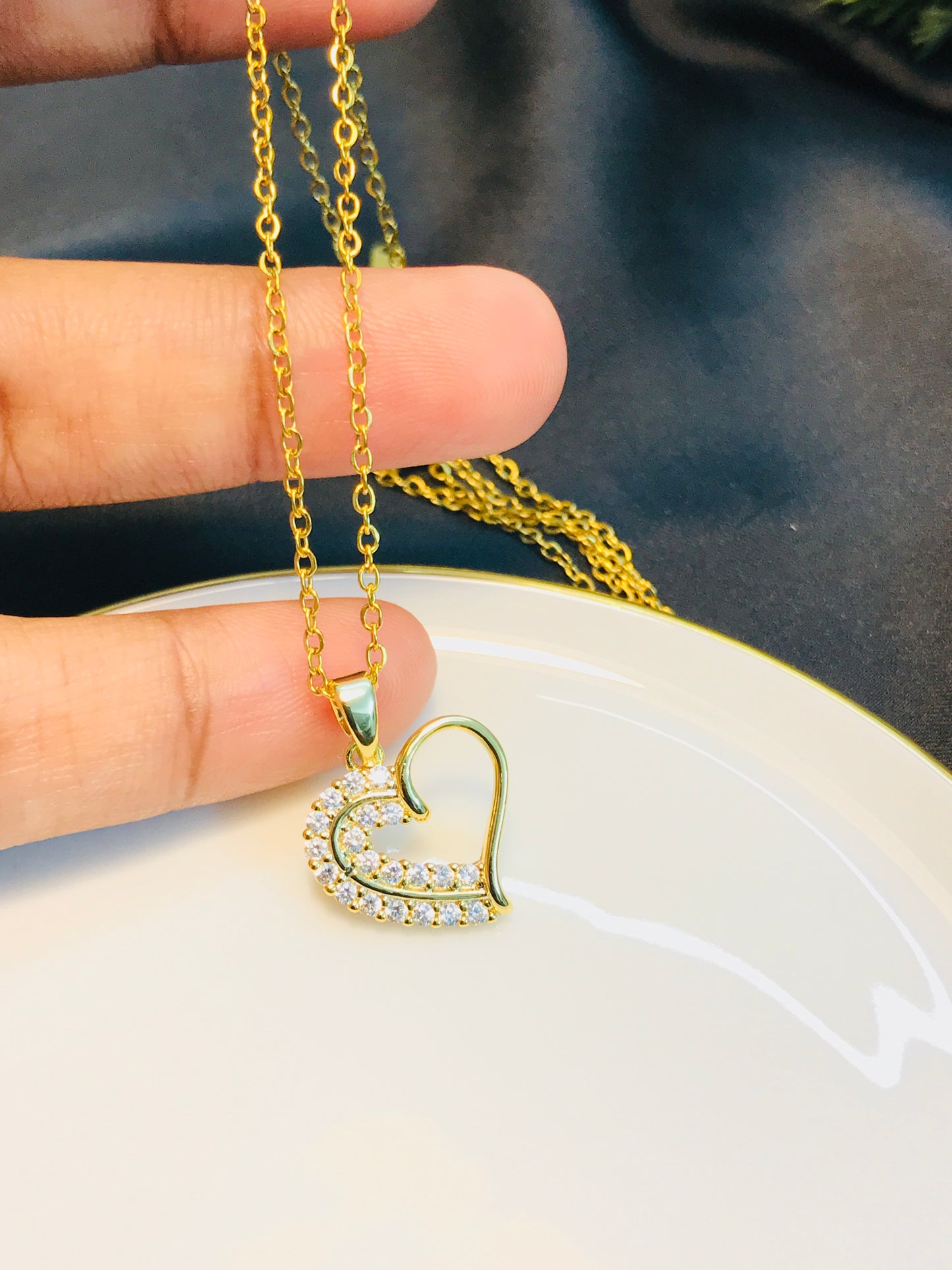 Golden Heart Ss pendant