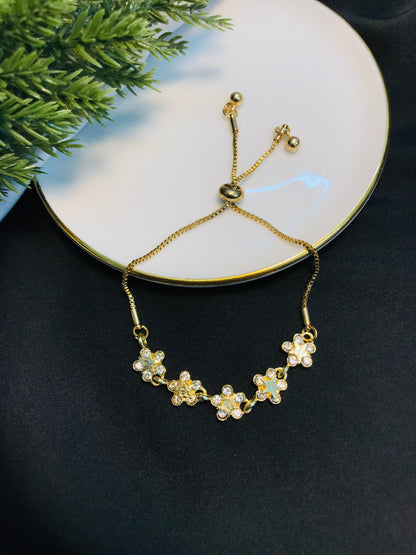 Floral Stone Bracelet