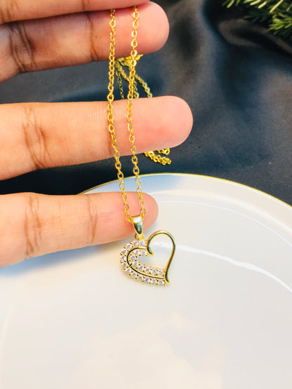 Golden Heart Ss pendant