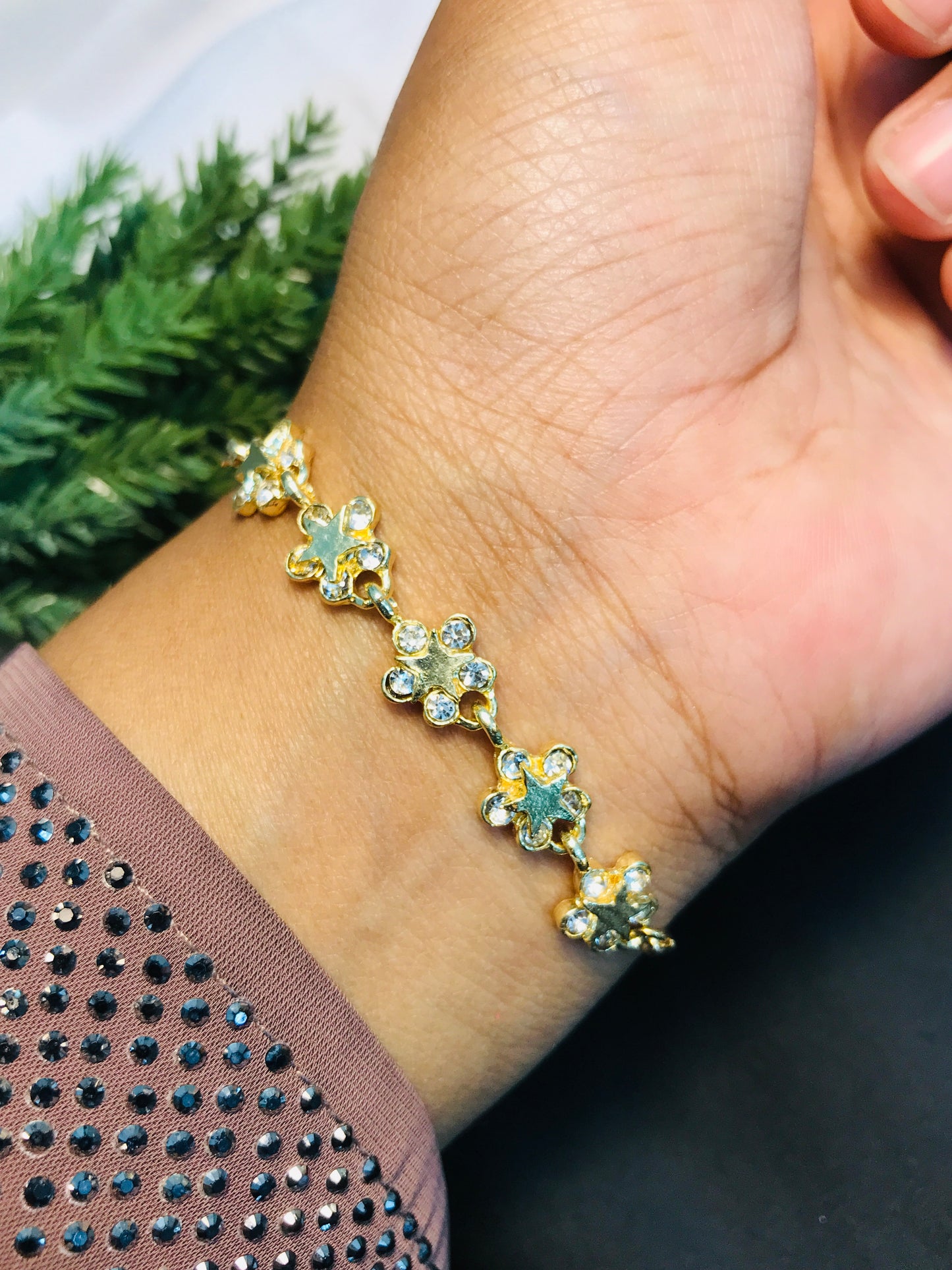 Floral Stone Bracelet
