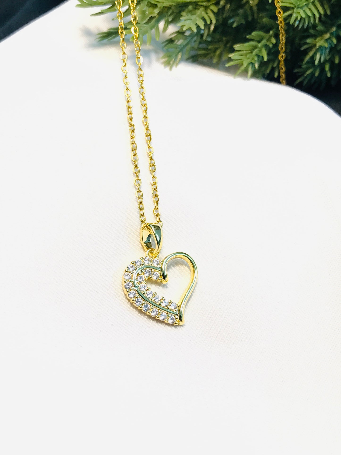Golden Heart Ss pendant