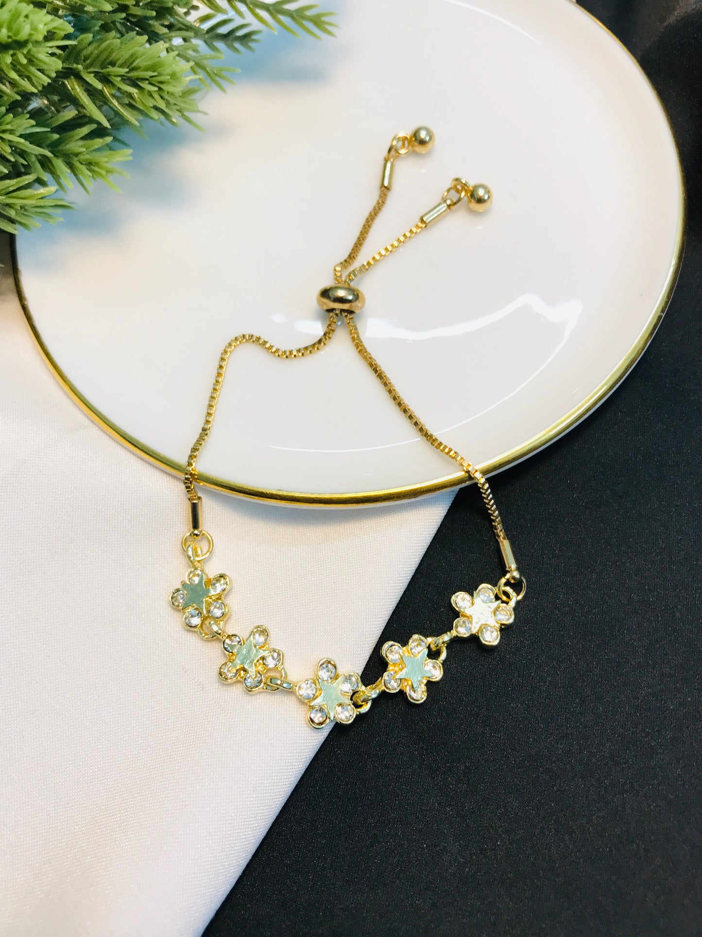 Floral Stone Bracelet