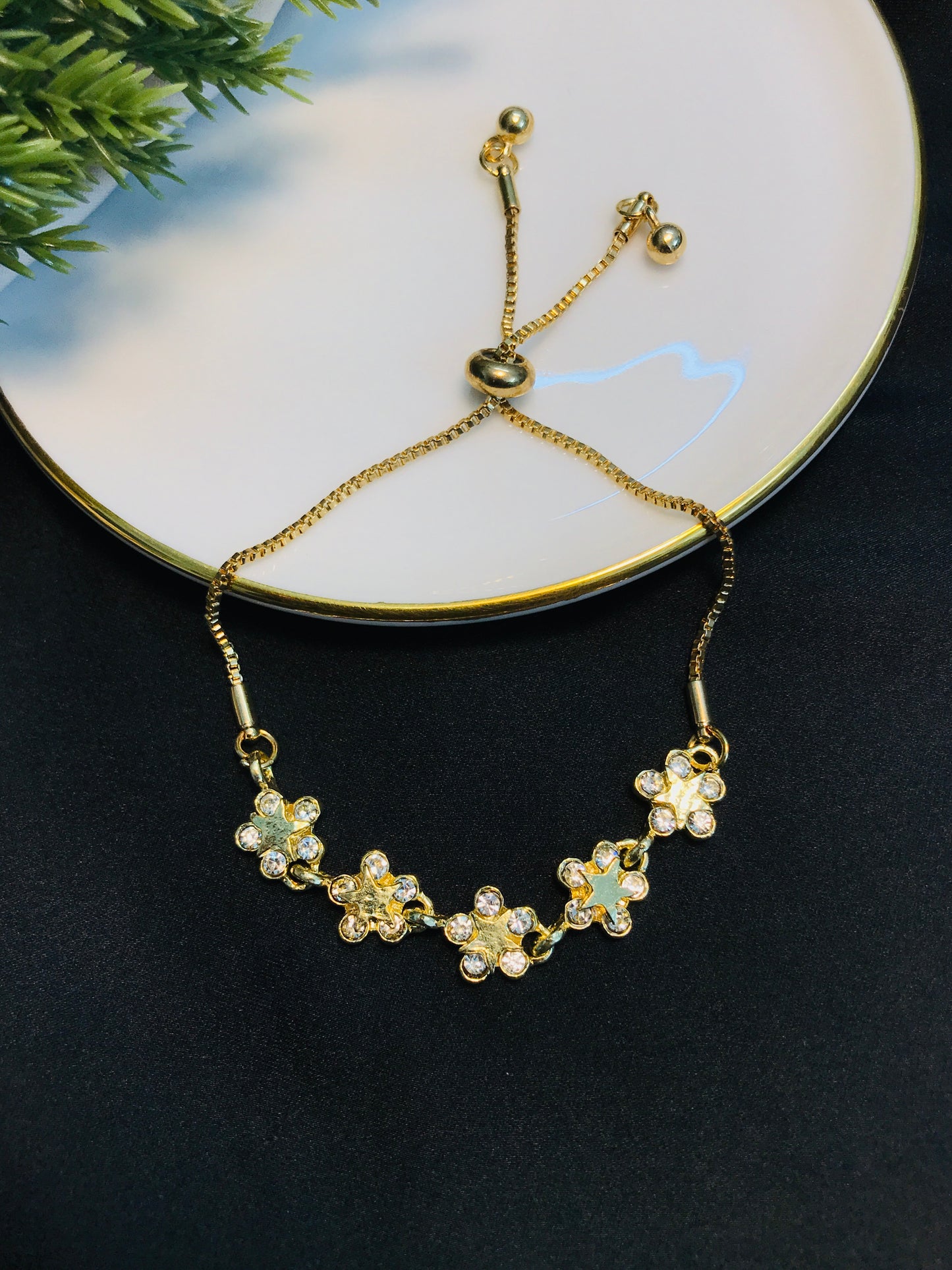 Floral Stone Bracelet