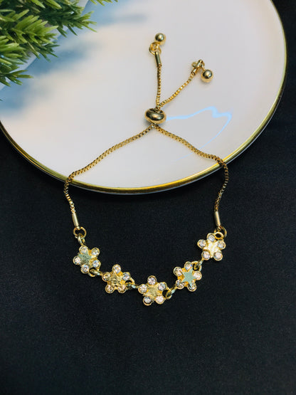 Floral Stone Bracelet