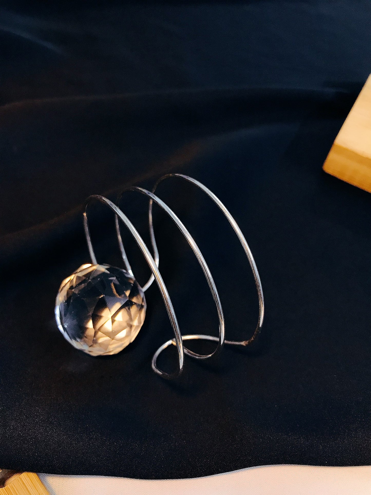 Silver boho metal bracelet