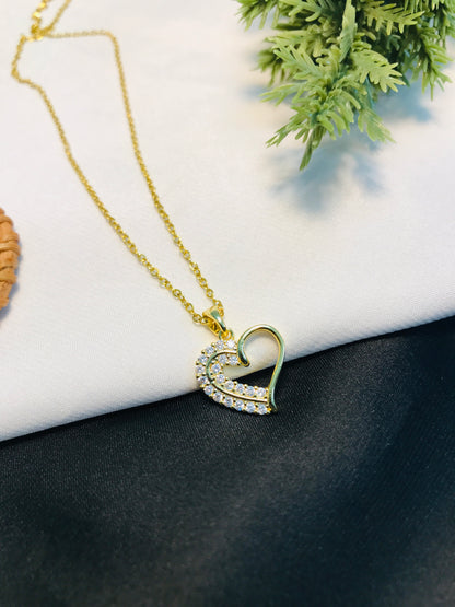 Golden Heart Ss pendant