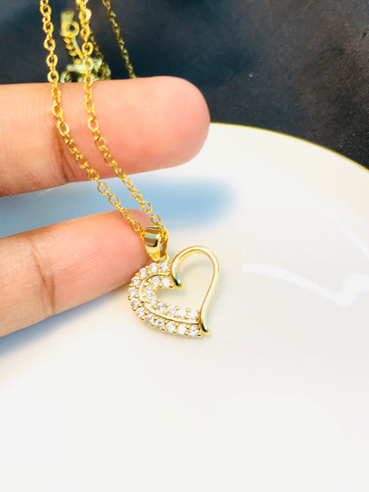 Golden Heart Ss pendant