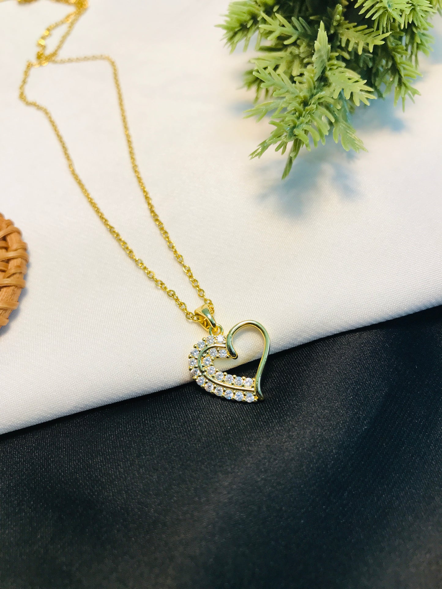 Golden Heart Ss pendant