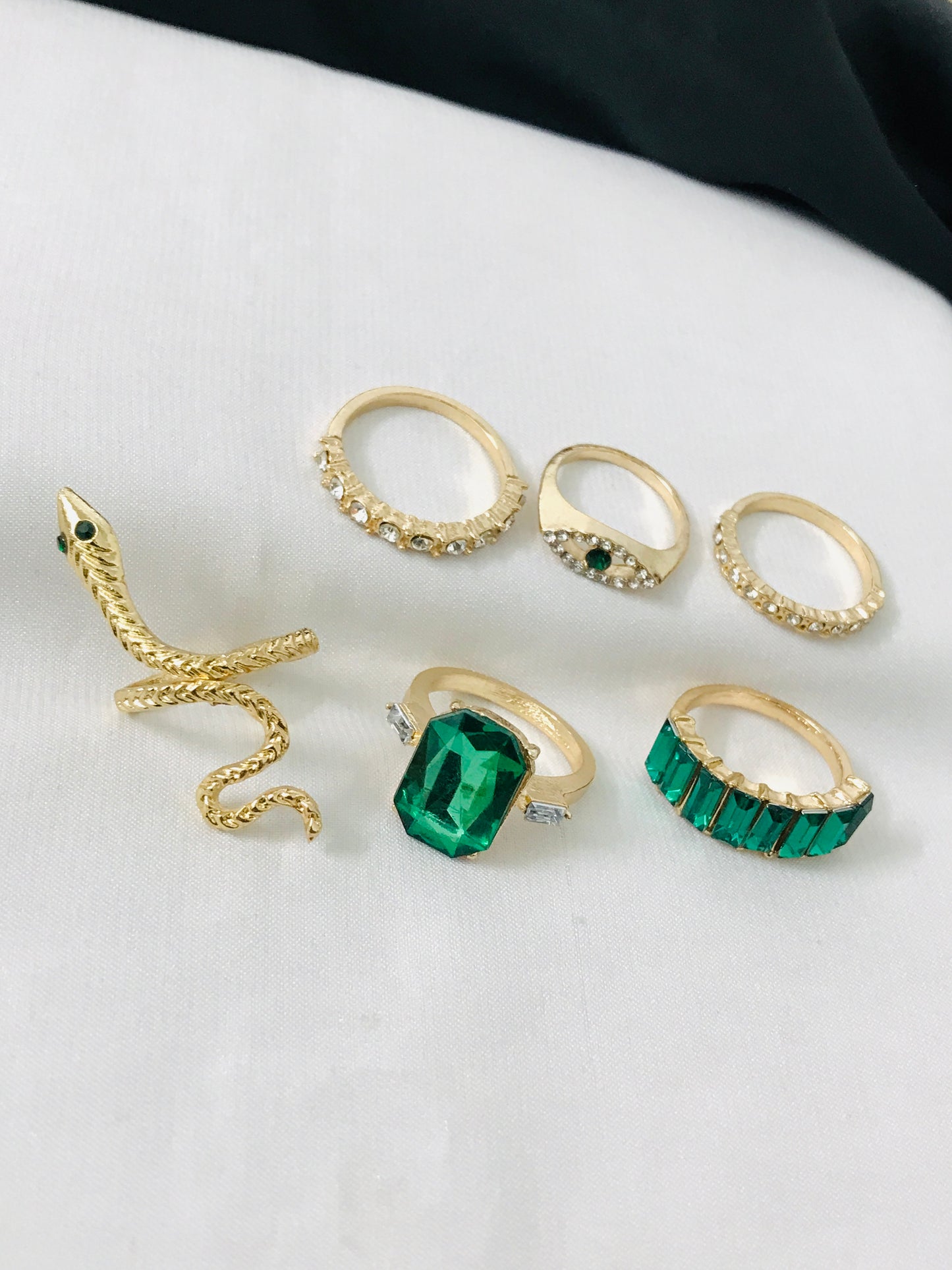Green Stone Ring set (R-56)