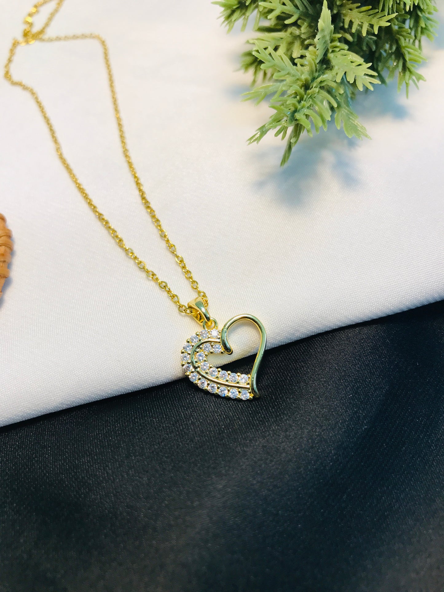 Golden Heart Ss pendant
