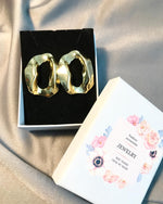 Load image into Gallery viewer, Golden Metallic Circle Earring
