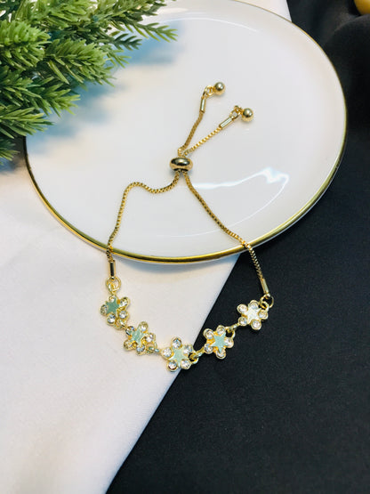 Floral Stone Bracelet