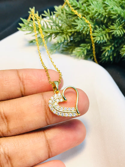 Golden Heart Ss pendant