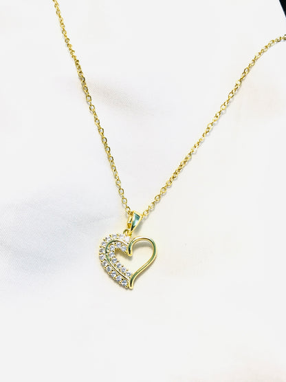 Golden Heart Ss pendant