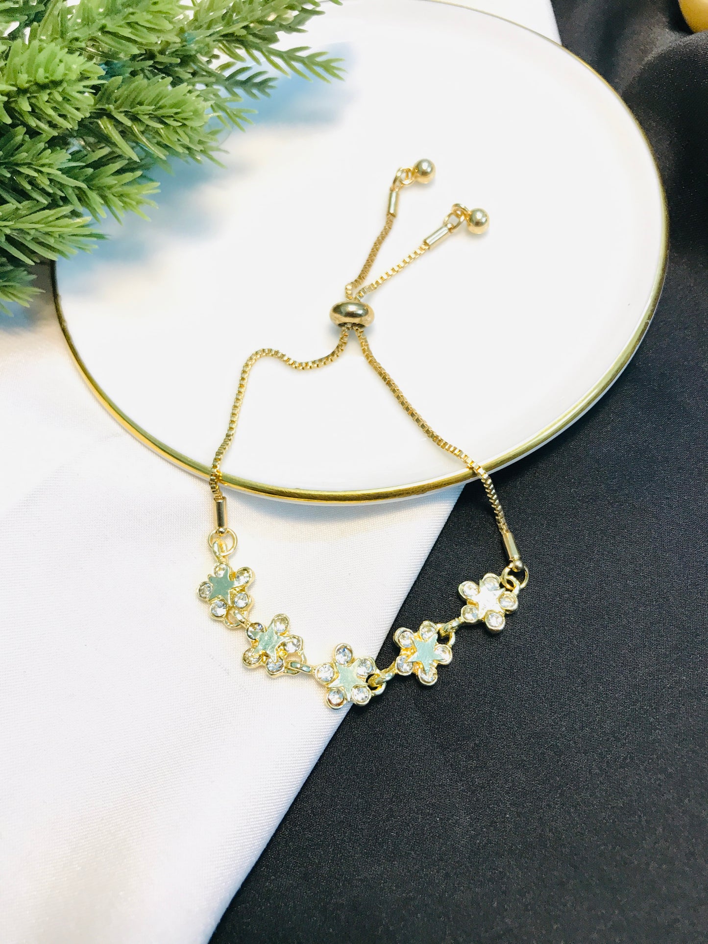 Floral Stone Bracelet