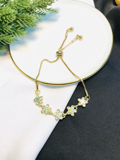 Floral Stone Bracelet