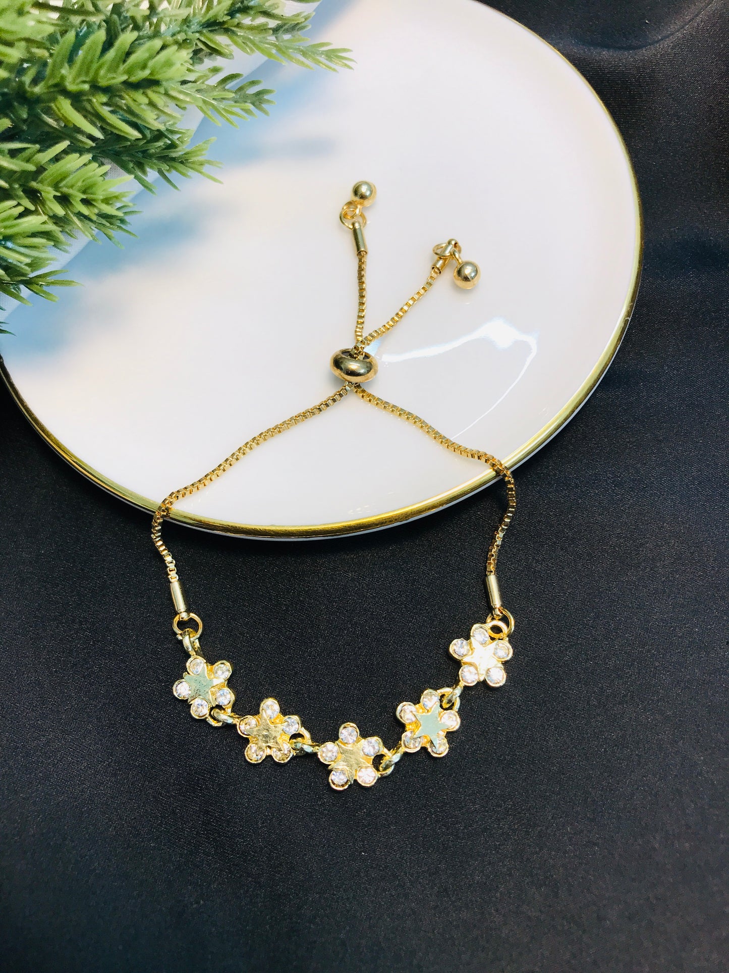 Floral Stone Bracelet