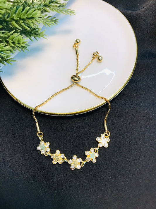 Floral Stone Bracelet