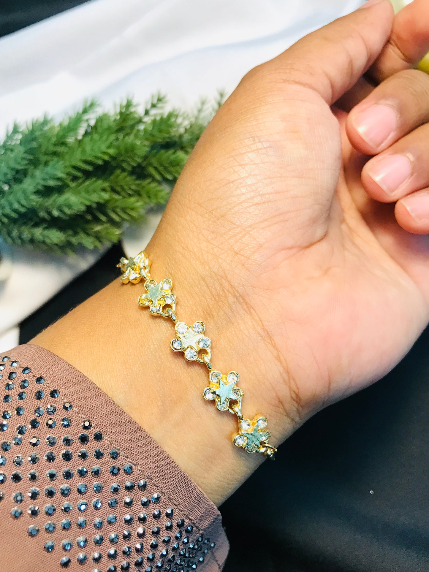 Floral Stone Bracelet