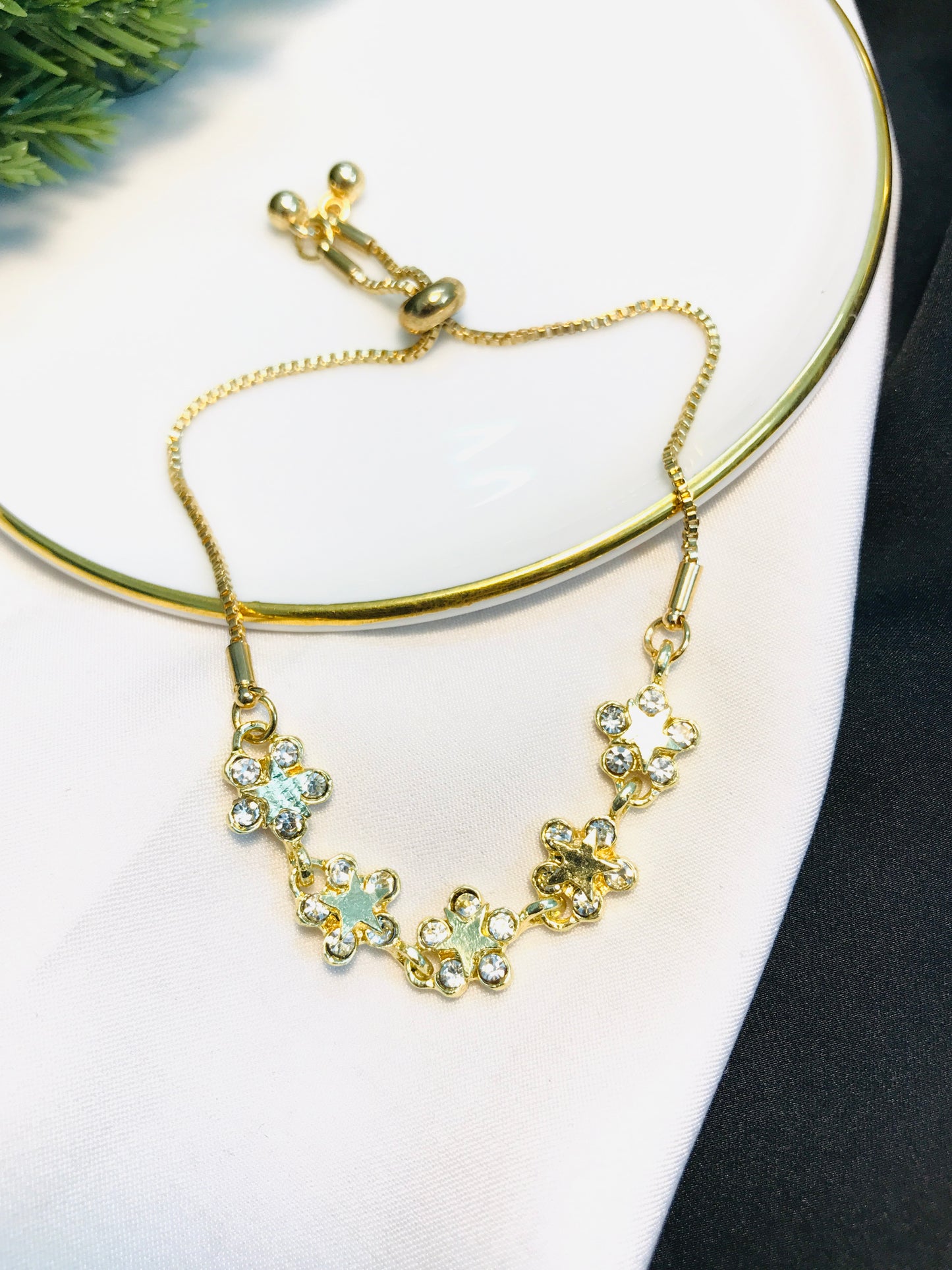 Floral Stone Bracelet