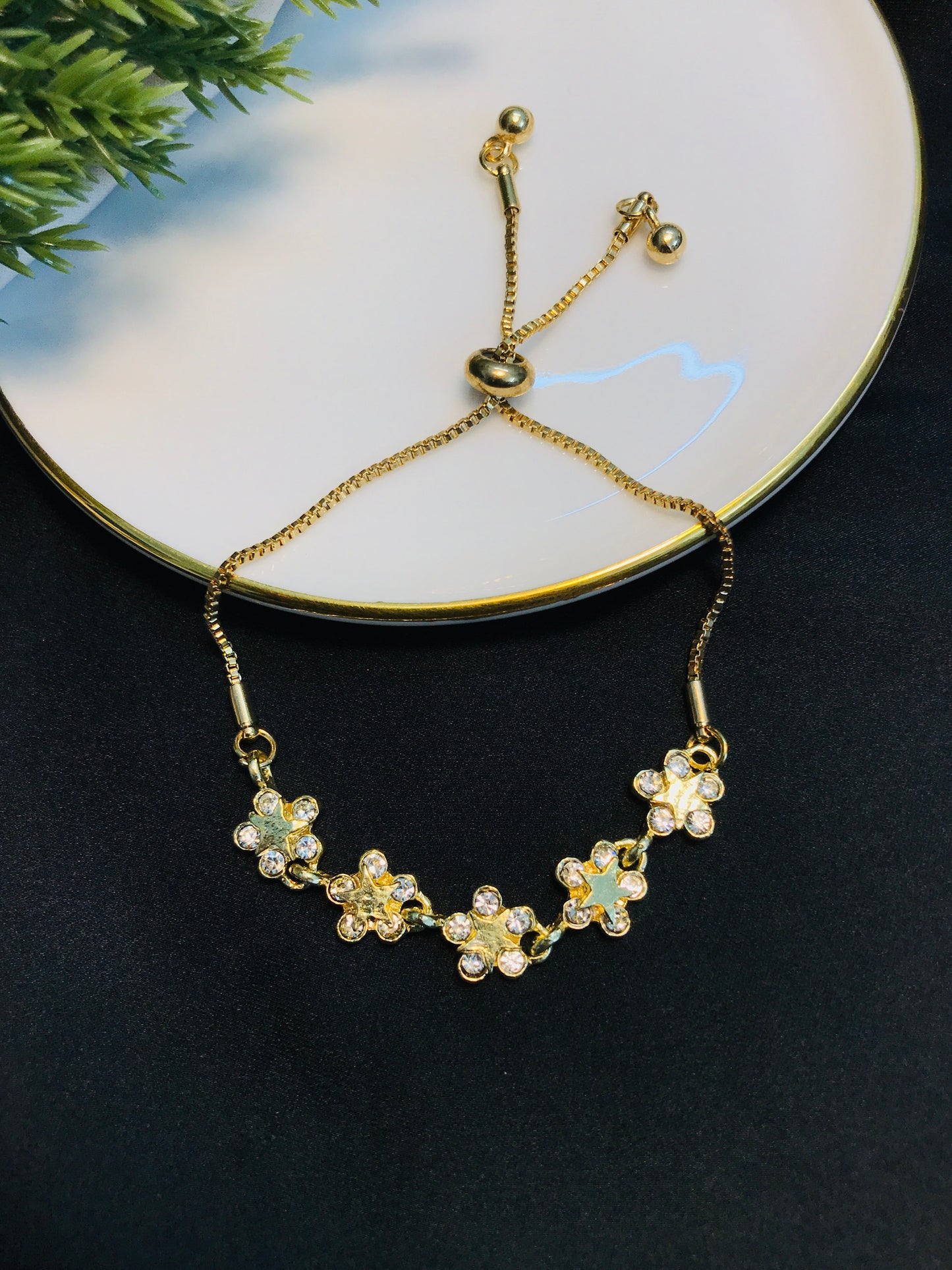 Floral Stone Bracelet